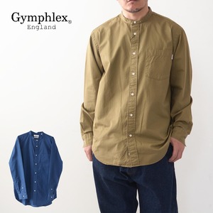 Gymphlex [ジムフレックス] M BAND COLLAR SHIRT L/S  [J-1352BIT] バンドカラーシャツ 長袖・ スタンドカラージャケット・ブルゾン・アウター・防寒・ MEN'S [2023SS]