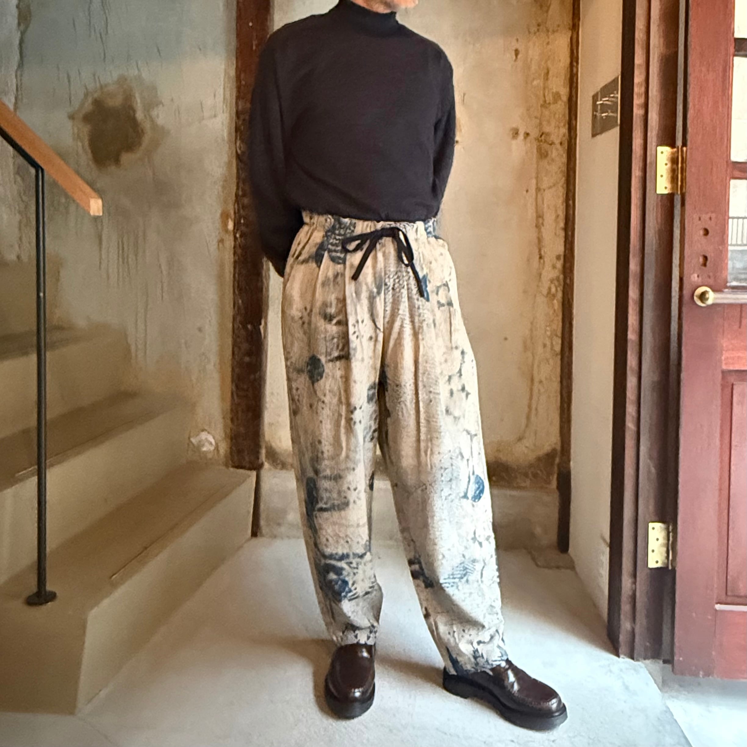 【展示会限定12/31迄】rétela / リテラ #9-1 Greige Two tuck pants/ツータックパンツ