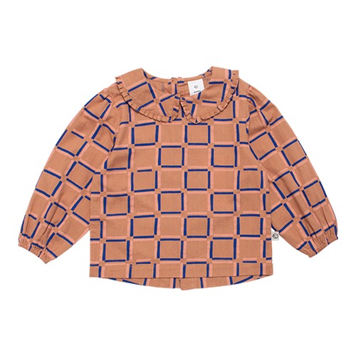 【即納】Cresta Top ブラウス CLAY PINK CHECK｜wynken ウィンケン 2022 AW WK13W69