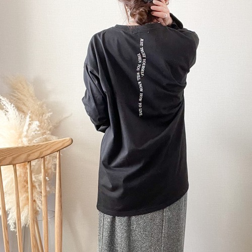 【tops】BackロゴロンT -black-