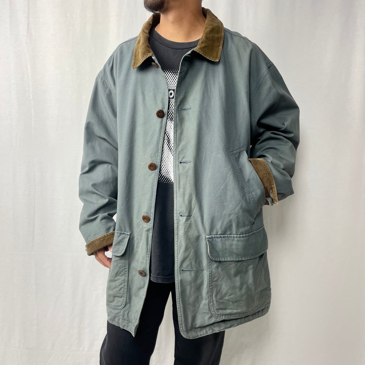 ビンテージ80s L.L.Bean ハンティングジャケット カバーオール緑【鬼