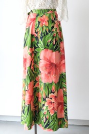 Tropical floral maxi skirt