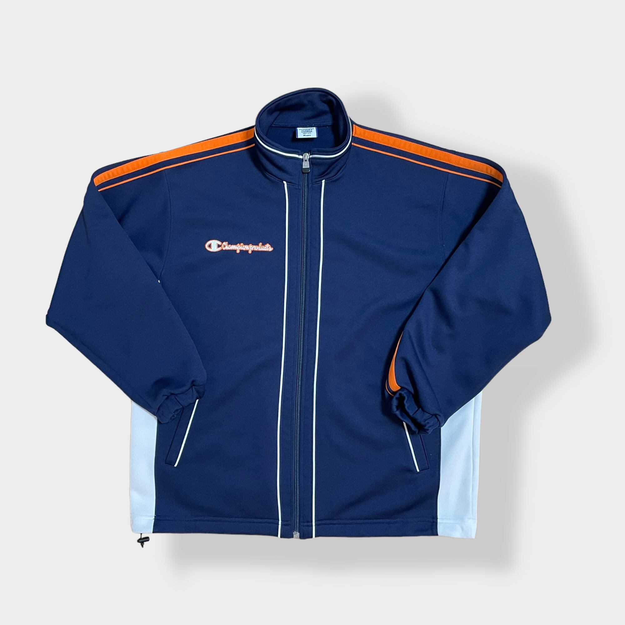 Champion USA BIGロゴ ジップ メッシュ ジャケット ジャージ