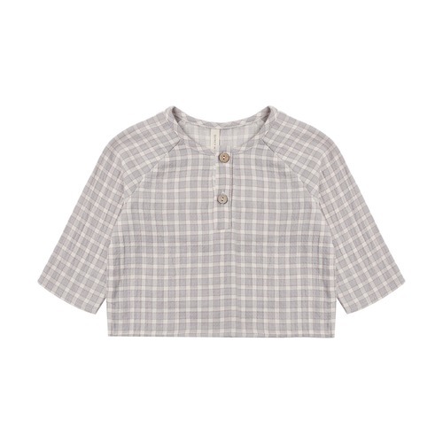 Quincy Mae(クインシーメイ) / 26aw ZION SHIRT / BLUE GINGHAM / 12-18M・18-24M・2-3Y・4-5Y