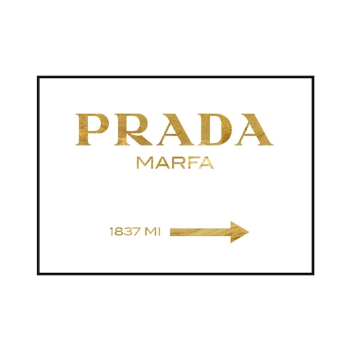 "PRADA MARFA 1837 MI" Gold marble - POSTER [SD-000563] A4サイズ ポスター単品