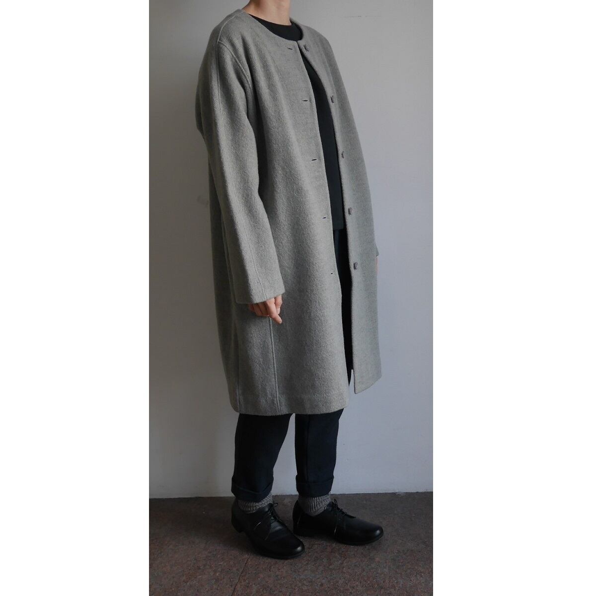 evam eva エヴァムエヴァ プレスウール フードコート 日本製