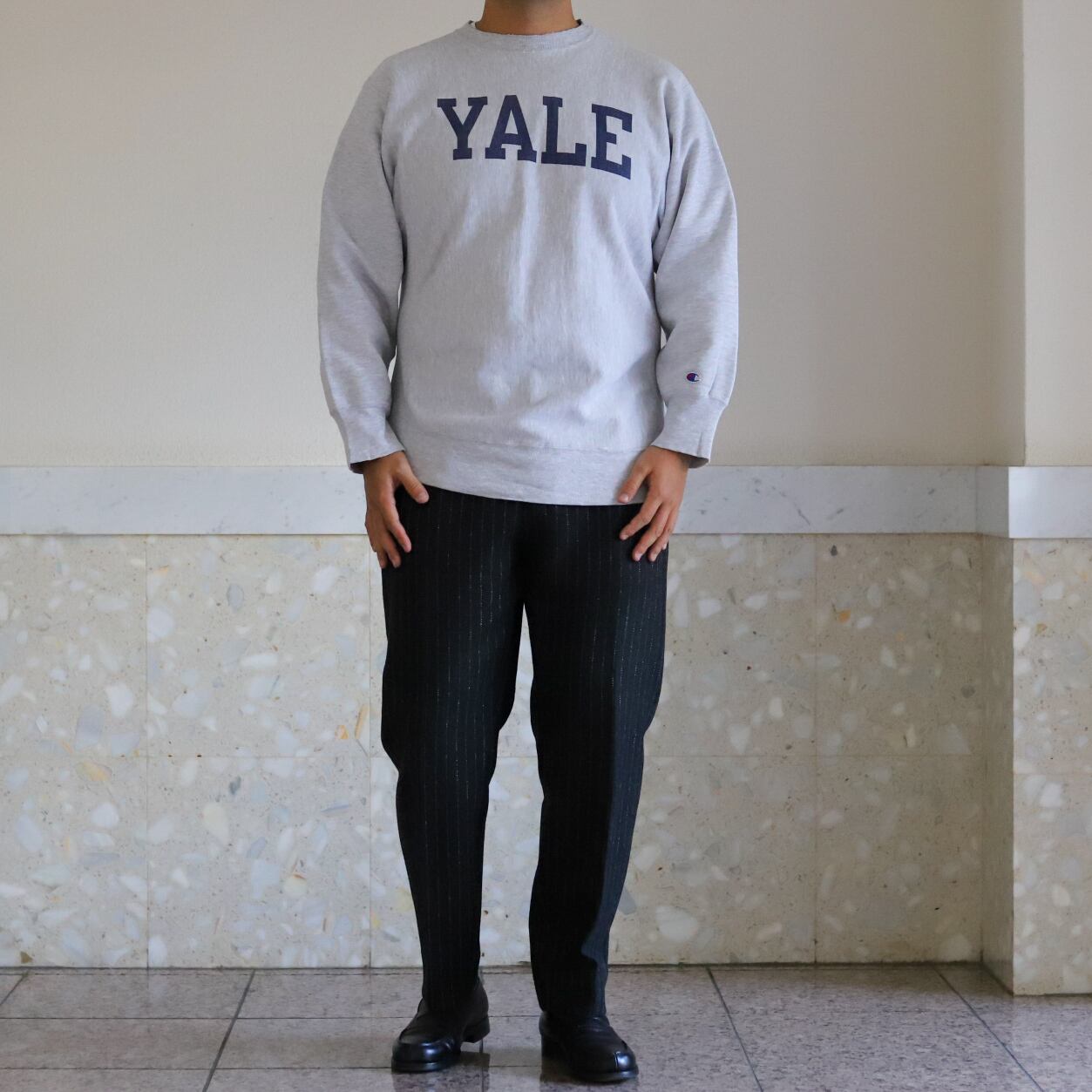 希少】80s champion Reverse Weave sweat shirt YALE made in USA 
