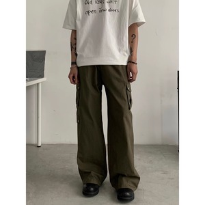 Wide leg cargo pants 0639