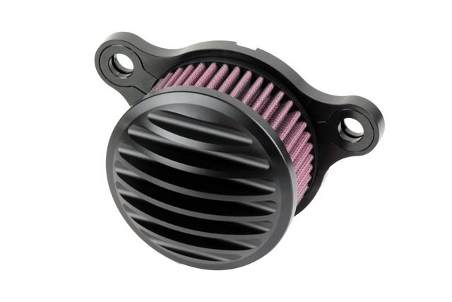 Finned billet air cleaner BLACK XL（91-16YEAR）