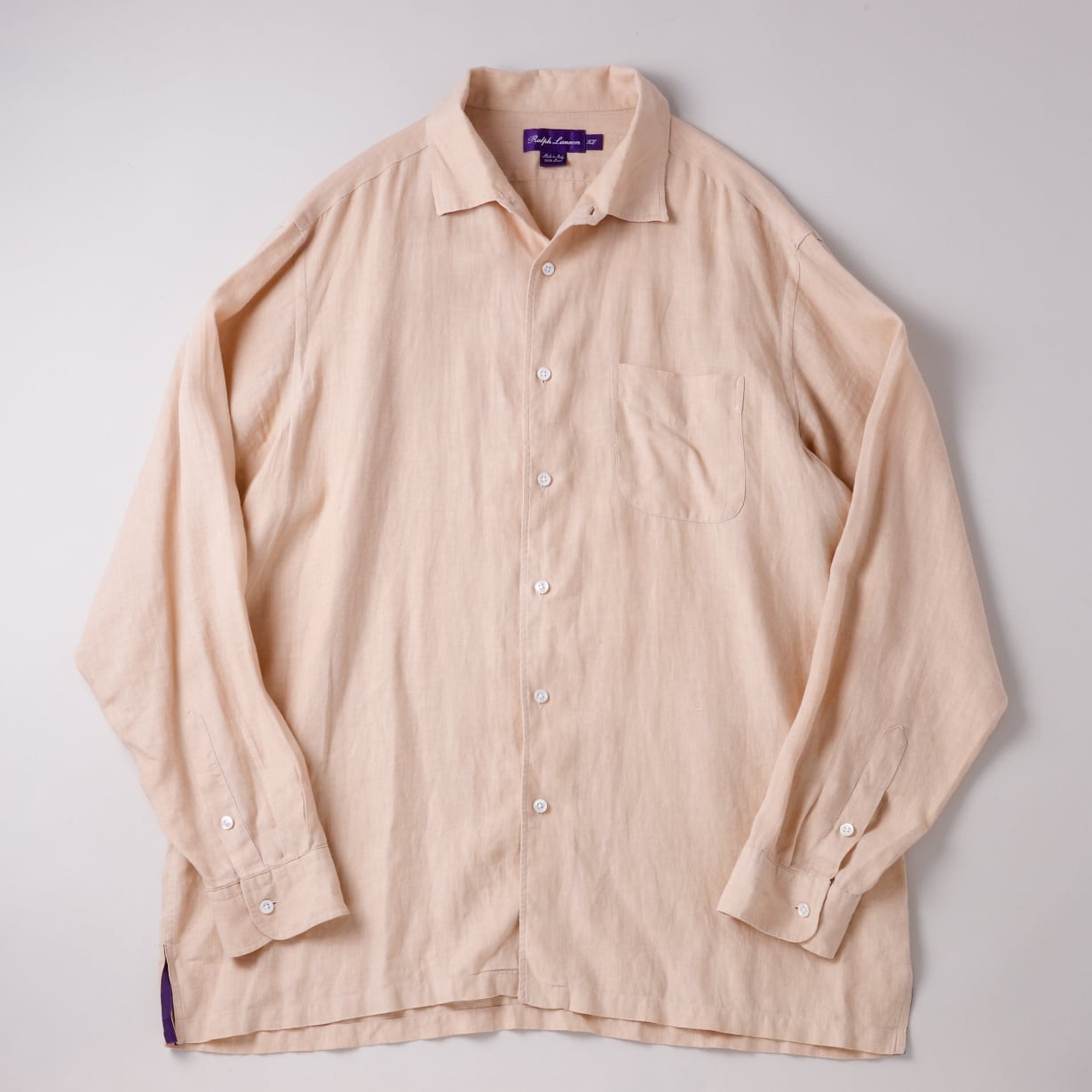 定価10万】Ralph Lauren Purple Label special linen shirt made in