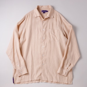 【定価10万】Ralph Lauren Purple Label special linen shirt made in Italy khaki mint condition / ラルフローレン パープルレーベル スペシャル リネン シャツ カーキ イタリア製 サイズXL 長袖 ビッグサイズ