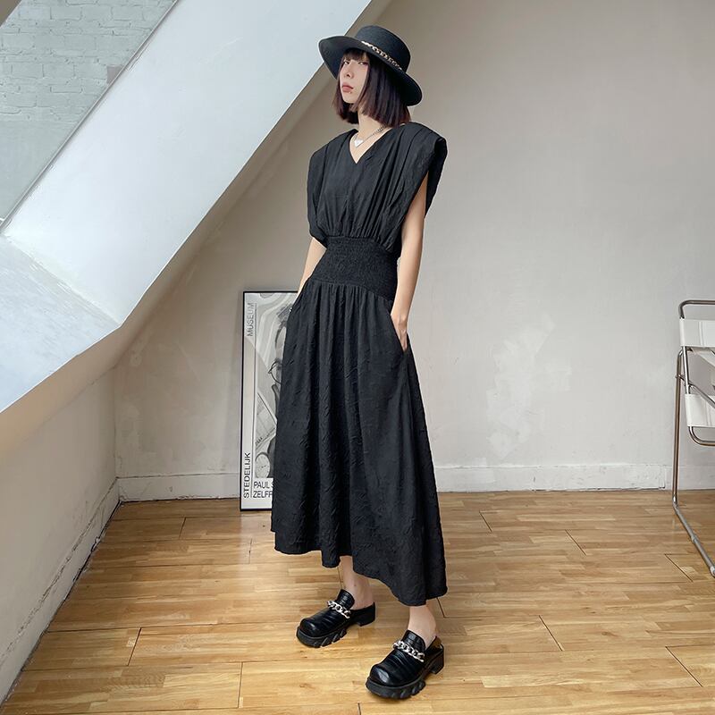 ドレス サマーノースリーブルーズウェストスタイルカジュアルスカート 大人ガーリー スウィート キュート 夏物 ラブタオタオダレンハウス41584846903