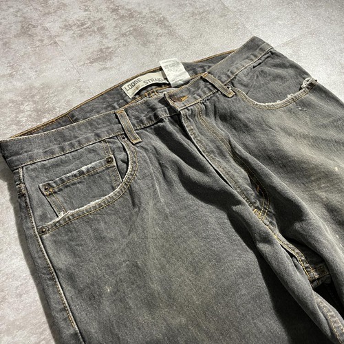 【W34 L34】 香港製 usa levi's 先染ブラック 569 詳細写真7