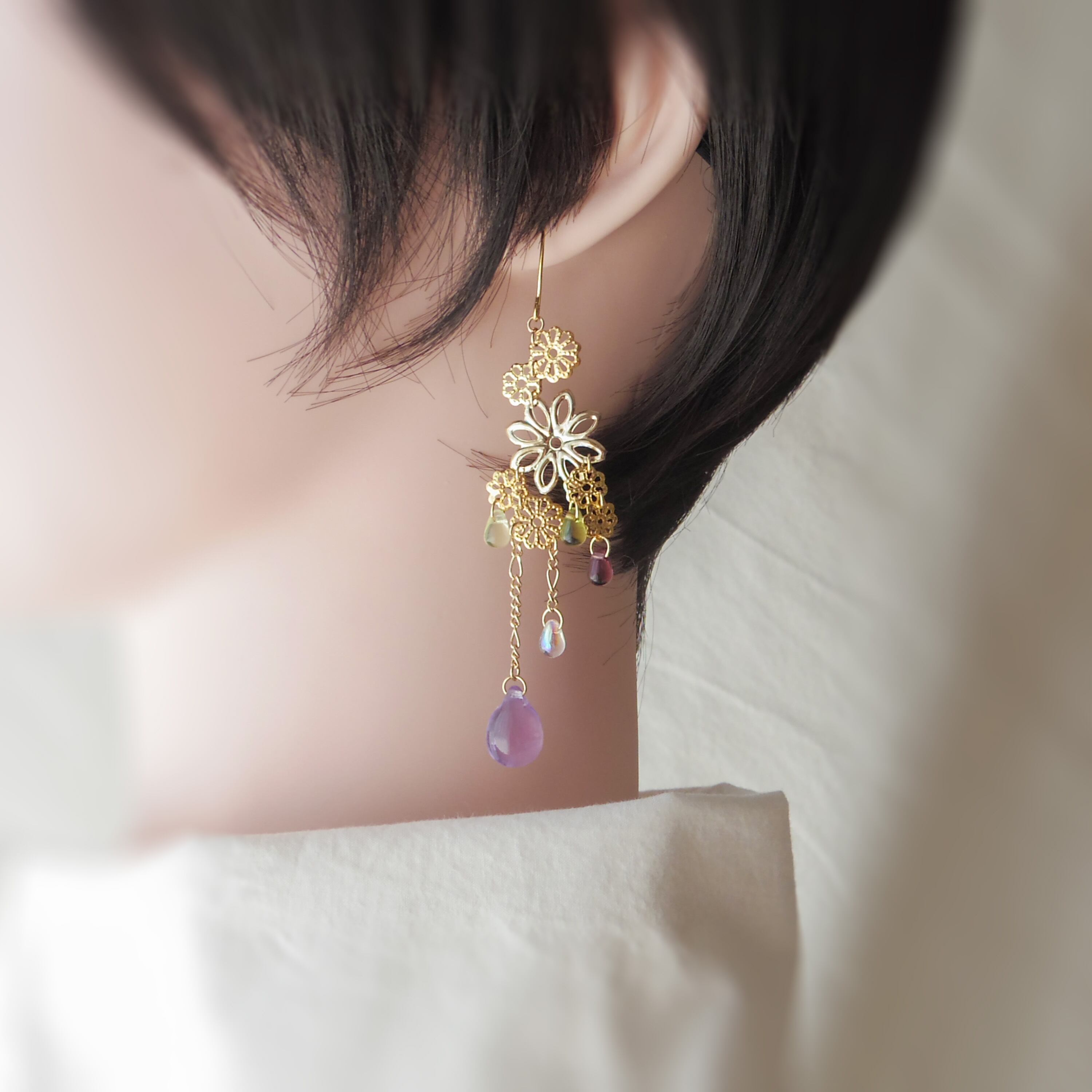 ピアス「凛々と咲」