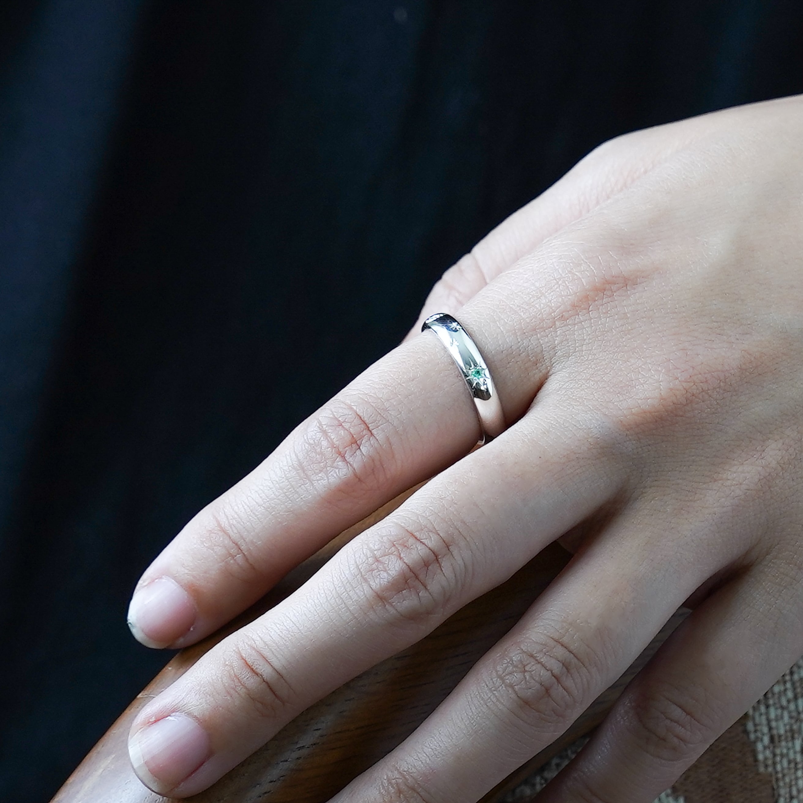 パライバトルマリン　シルバー　リング 再販】パライバトルマリンの月と星のリング シルバー《送料無料》 | poonys