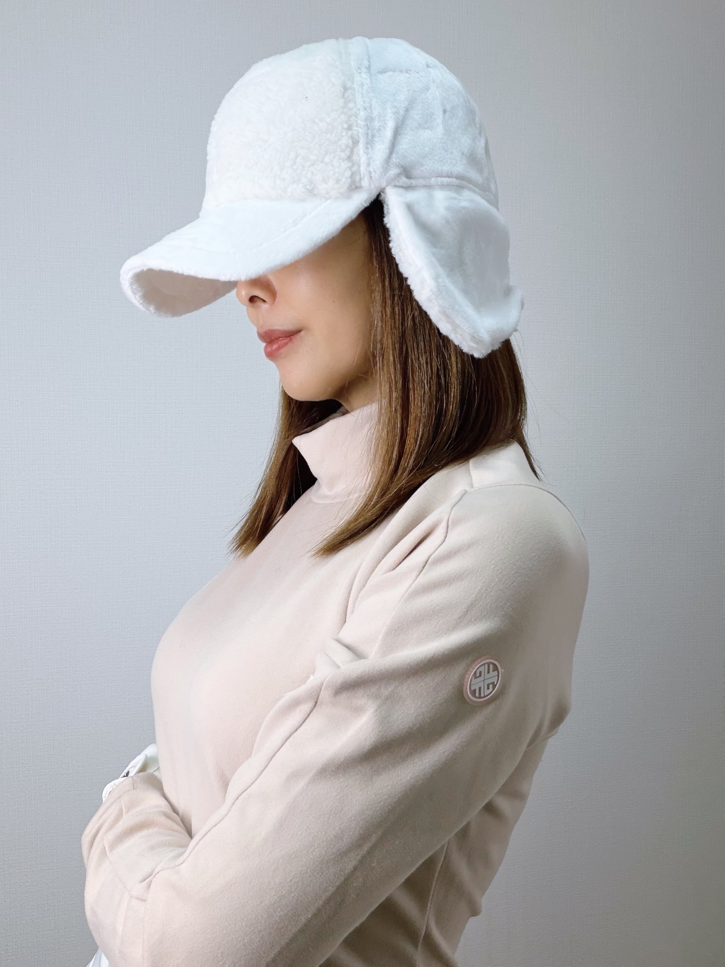 ✳︎即納✳︎Winter Sherpa Golf Cap（White / Black） | cerva