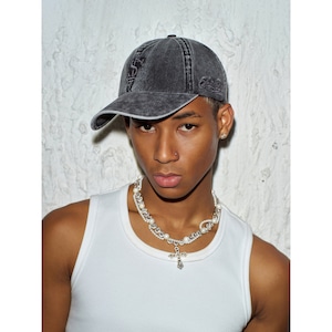 【DRIP6855】STKD Washed Denim S Logo Embroidery Cap