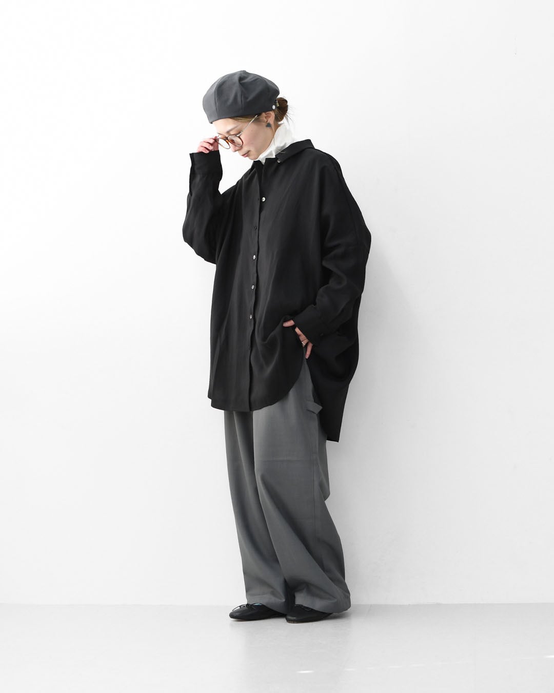 mizuiro ind [ミズイロ インド] wide tunic shirt [1-230129] ワイド