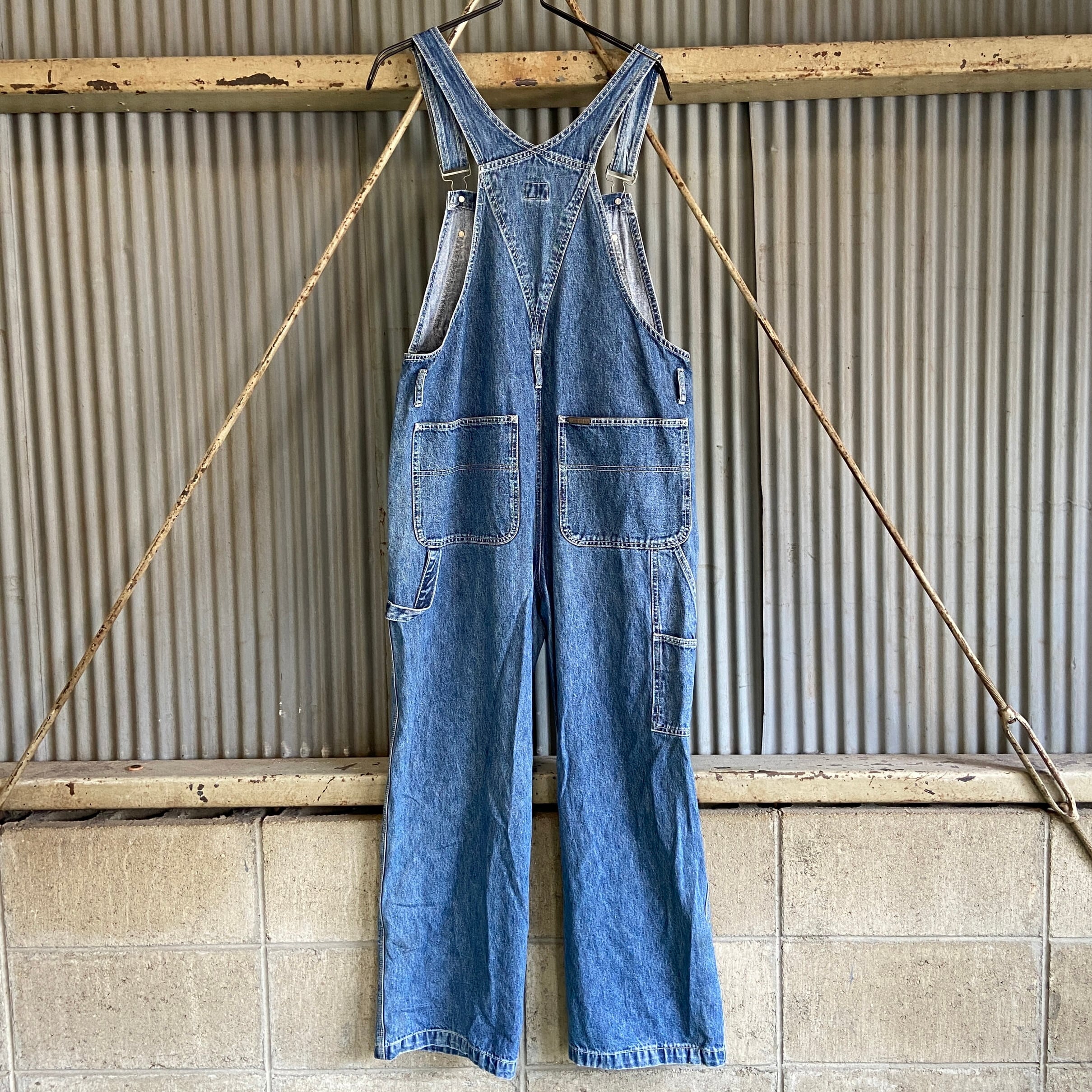 90年代 Calvin Klein Jeans カルバンクライン デニムオーバーオール メンズL 古着 W37相当 90s ヴィンテージ ビンテージ  【オーバーオール】【AN20】 | cave 古着屋【公式】古着通販サイト