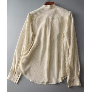 ストライプフリルブラウス A00816