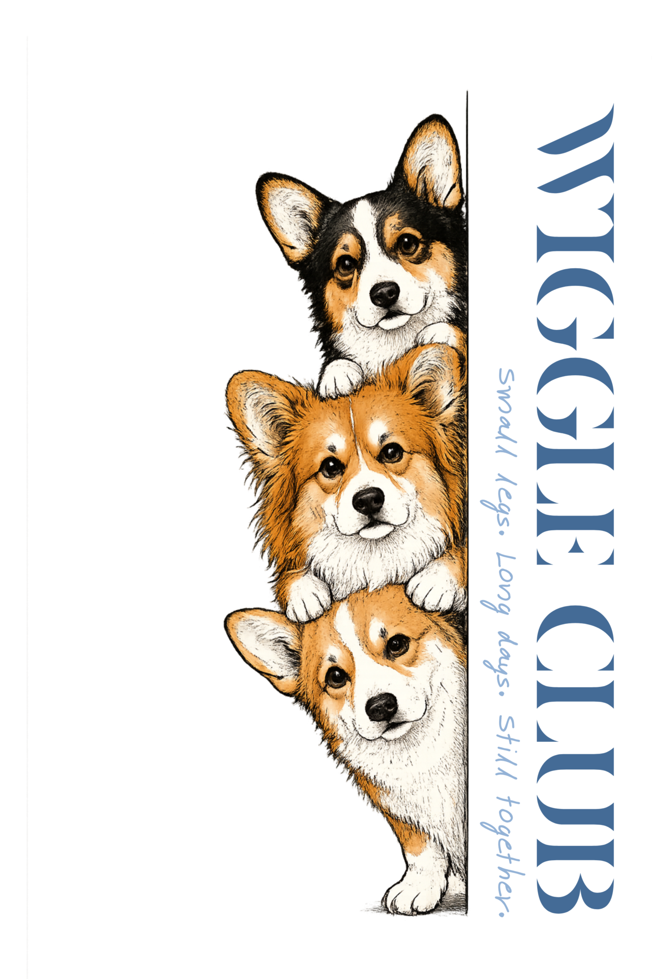 STACKED CORGIS Tee　[T0047]