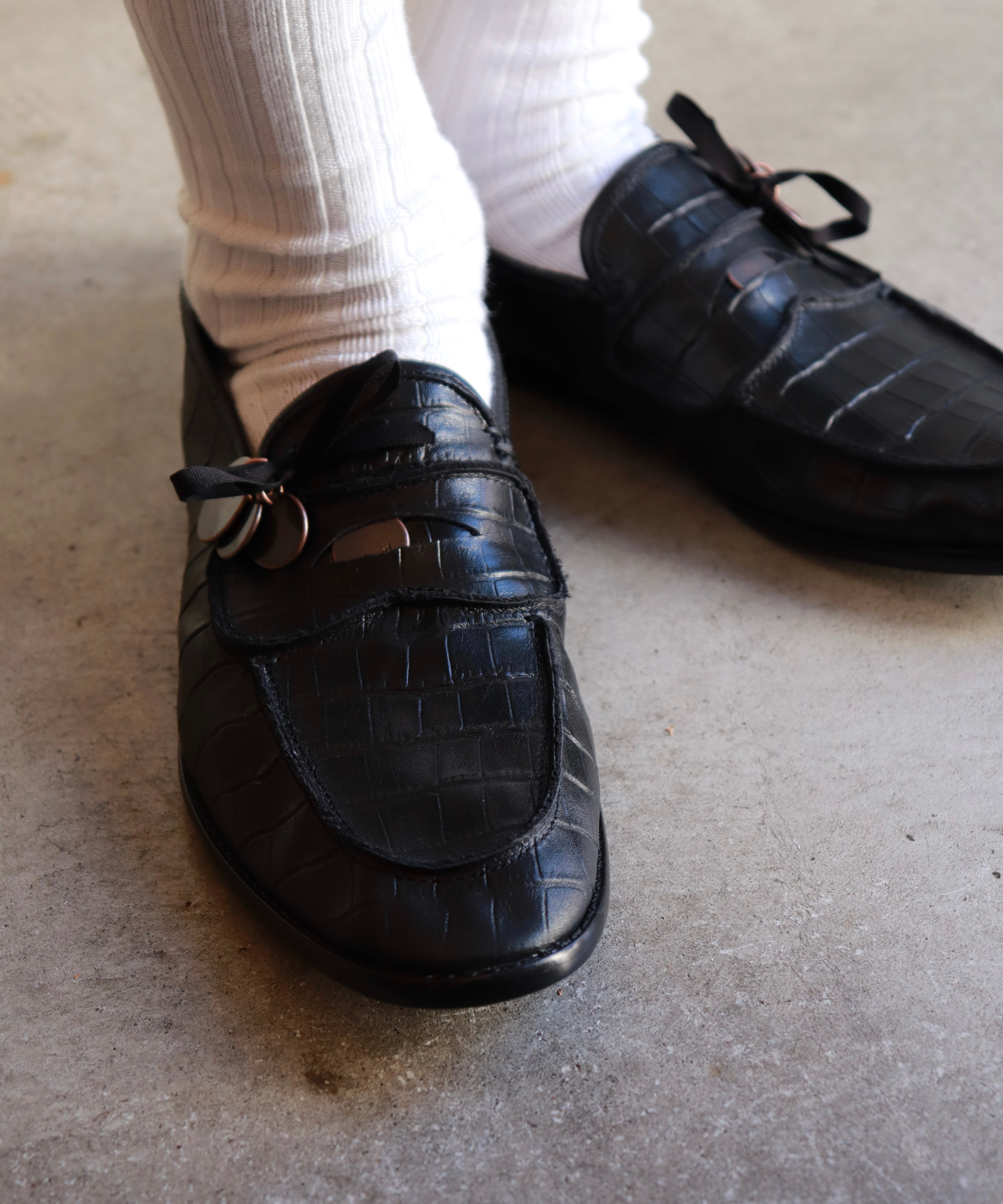 Midorikawa / MID25AW-A02 COIN LOFERS (BLACK) | AfterSchool