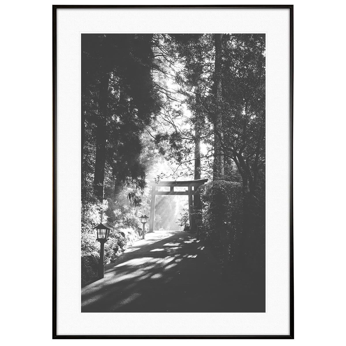 日本写真 広島県 厳島神社 インテリア モノクロアートポスター額装