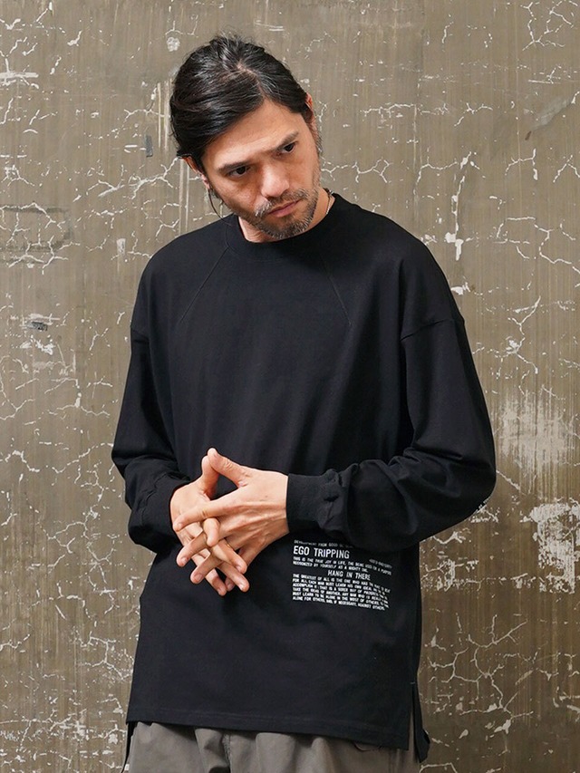 EGO TRIPPING (エゴトリッピング) S. R. I. U TEE L/S S. R. I. Uティーロングスリーブ / BLACK 665006-05