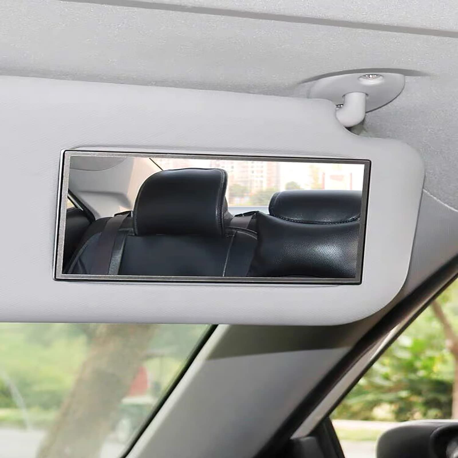 【数量限り】車のバイザー HD の虚栄心ミラー、携帯用自己接着座席背部ステンレス鋼ミラー、普遍的な車の内部の虚栄心ミラー