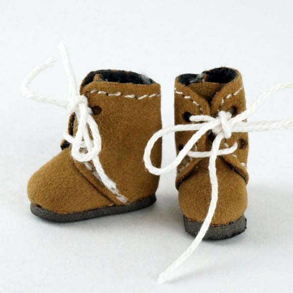 ドール靴 1/6 オビツ11 フロックブーツ SBB008LBN MW - 画像1