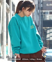 ◆ドロスト ロゴ刺繍 ルーズスウェット◆sb-t1140042q