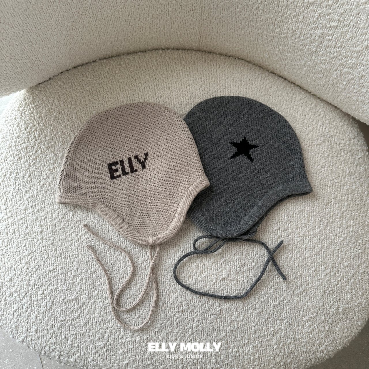 韓国子供服 / 26Autumn / ELLY MOLLY / ジャガードニット帽(周囲52〜54cm)*free*