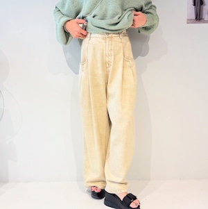 【 予約：10月上旬 】ウォッシュドタックワイドパンツ /3855-279BT
