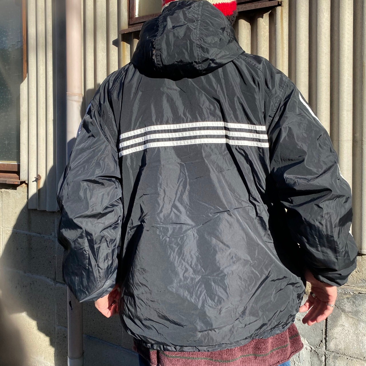 古着 メンズL adidas/アディダス 裏メッシュ ウインドブレーカー  