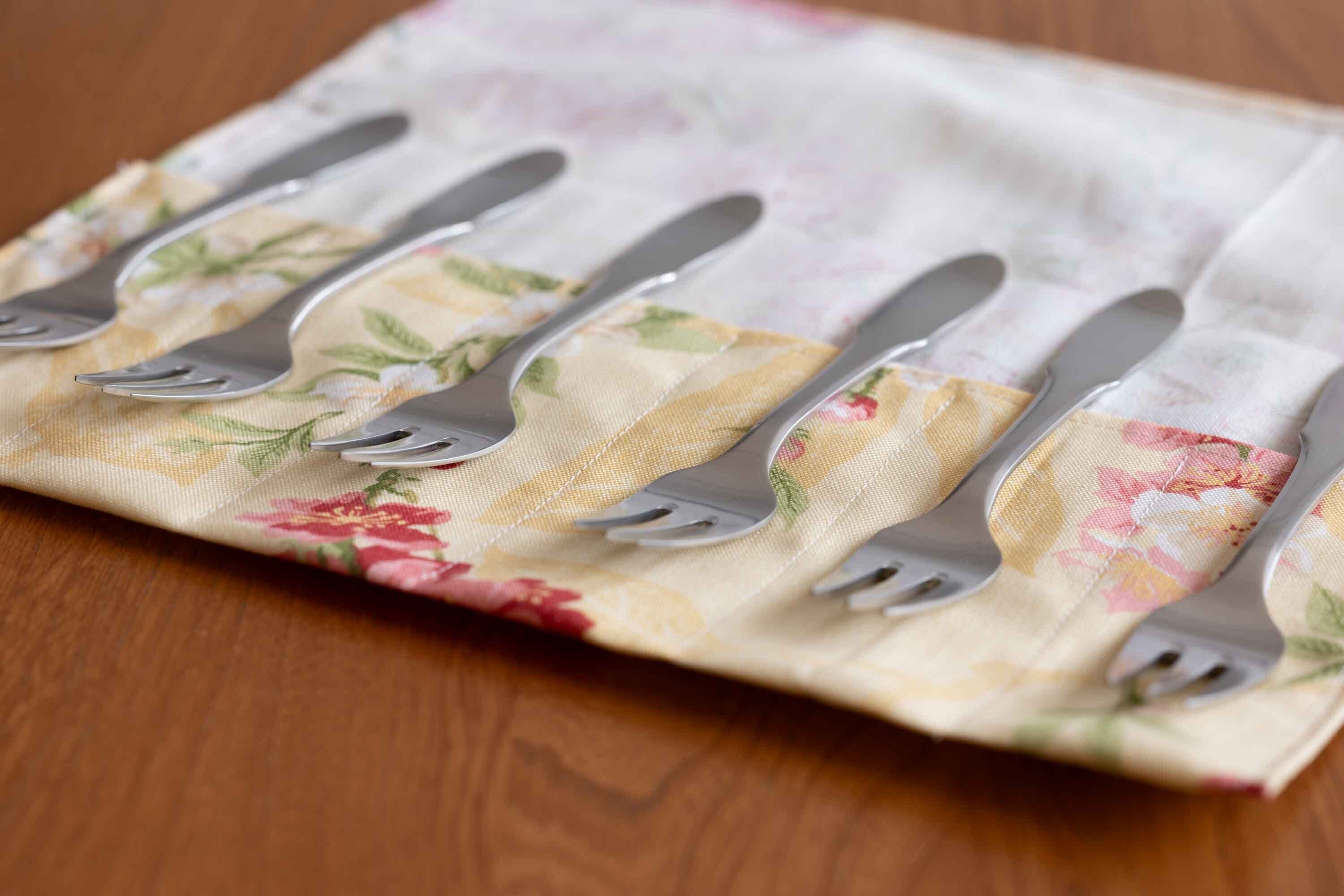 Mitra (ミトラ) フルーツフォーク 6本 オリジナルカトラリー入れ付 Georg Jensen(ジョージ・ジェンセン)1941年〜 その1