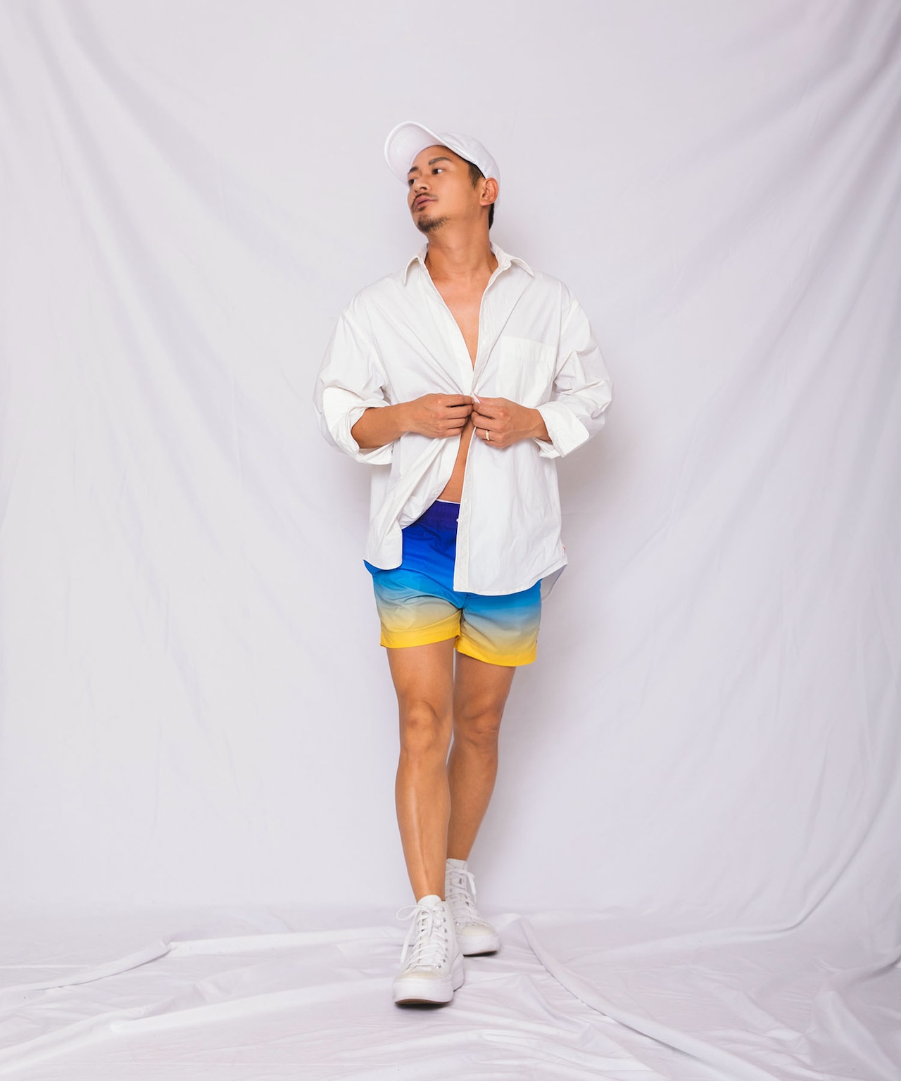 【SUNS】STRECH NYRON COLOR SHIRTS［RSS013］