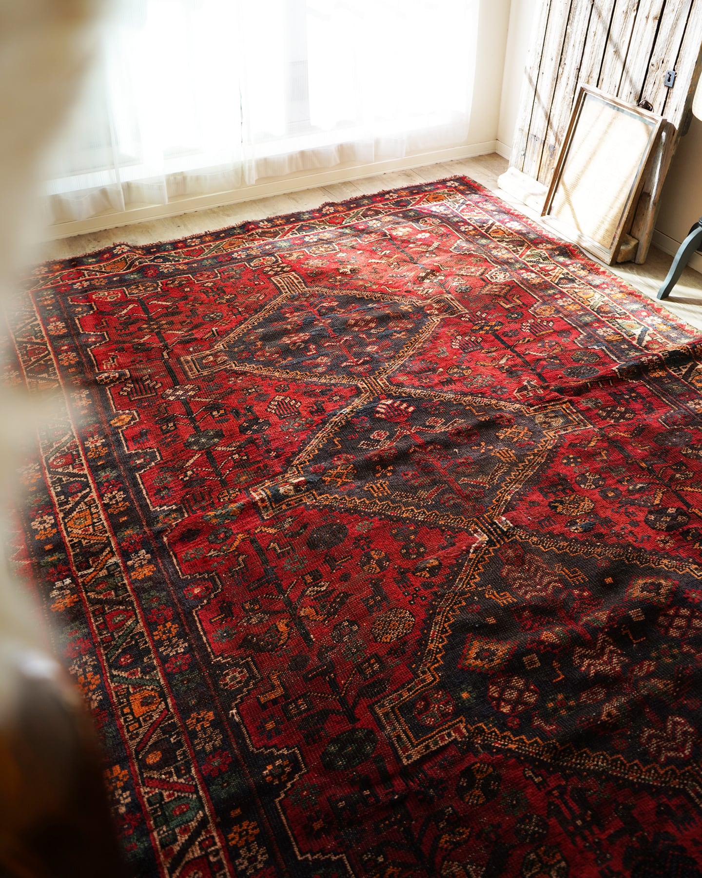 013】Vintage Persian Shiraz rug 1960's | ヴィンテージラグ専門店