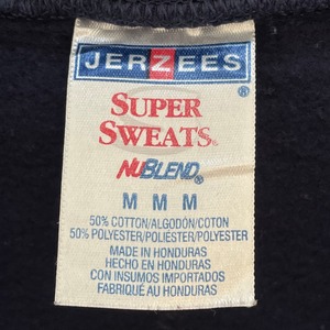 【JERZEES】ハーフジップ スウェット トレーナー 刺繍ロゴ 州政府 M SUPER SWEATS US古着