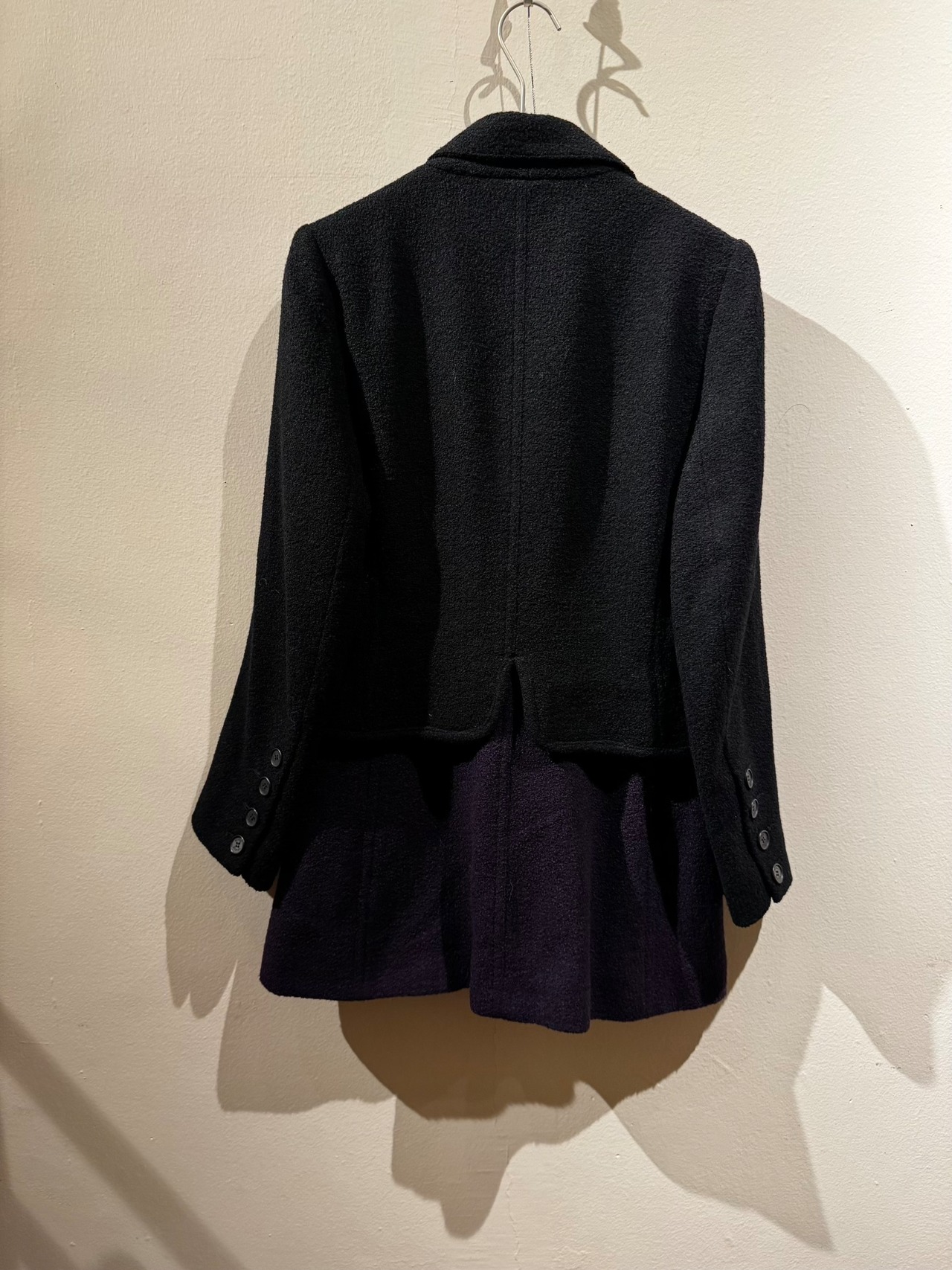 SONIA RYKIEL ブラック✖️パープル バイカラーテーラードジャケット