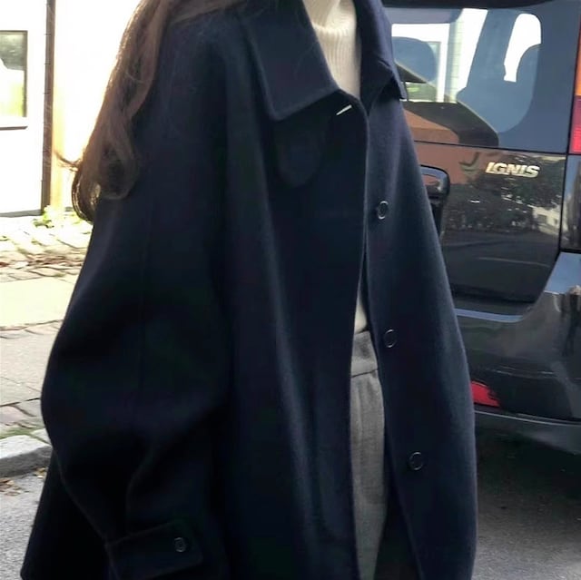 【予約販売】ウールコート ブラック シンプル レディース ショートコート レディース カジュアル アウター 秋冬 きれいめ かわいい S/M/L/XL