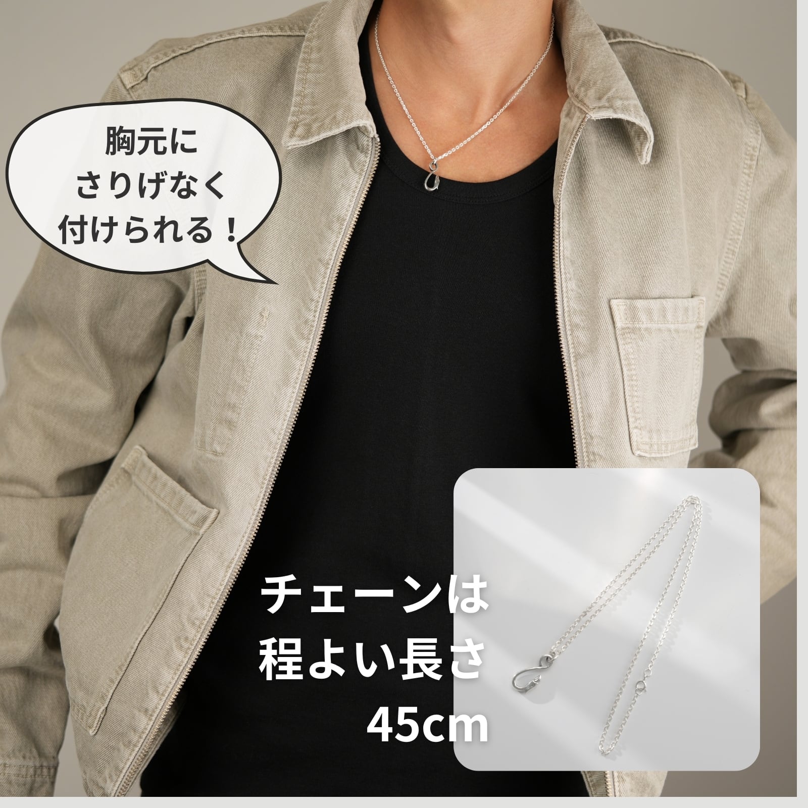 シルバー925 イーグルヘッド フック ネックレス メンズ レディース