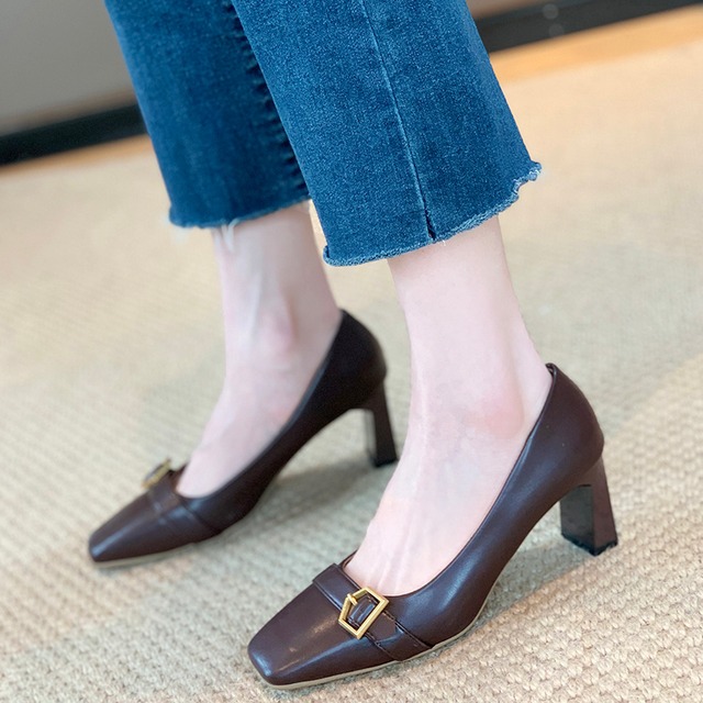 スタンダードヒールスプリングロングスカート 靴 シューズ レッド レトロ ハイヒール 春物 部族の婦人靴12635970311