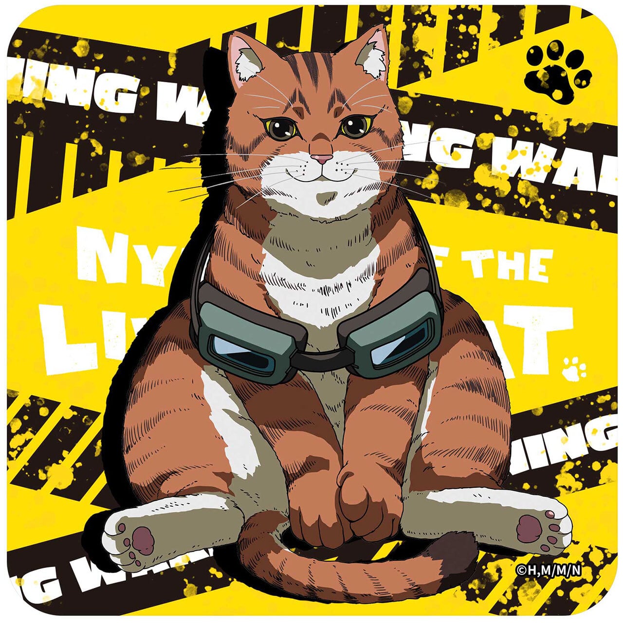 【4571576733679予】ニャイト・オブ・ザ・リビングキャット ハンドタオル タニシ猫