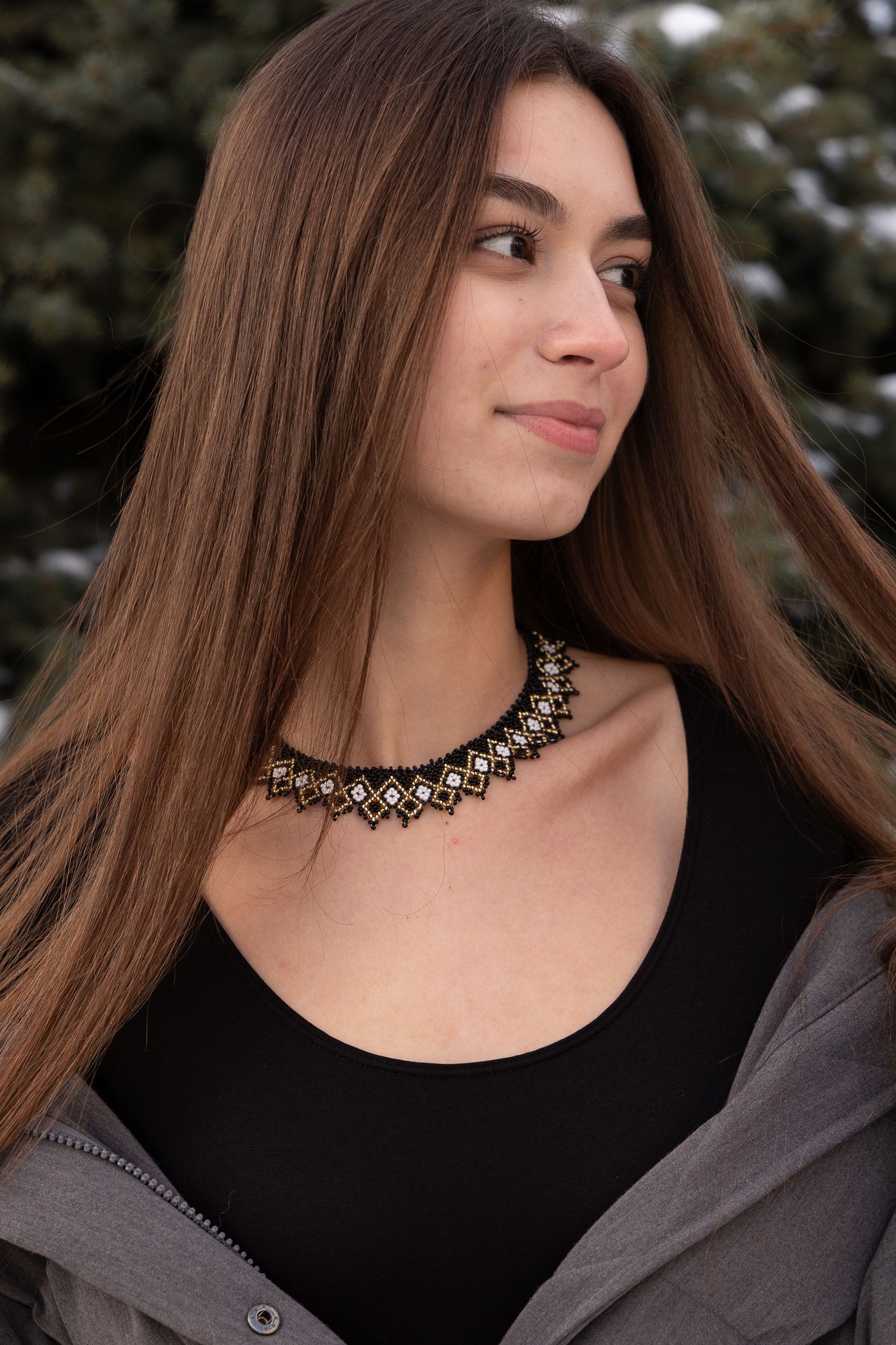 クリザ・シリャンカ ゴールド/色（ウクライナ伝統手工芸・最高品質ビーズアクセサリー） - 1