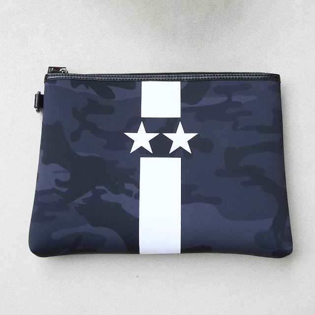 Black Starline white camouflage clutch