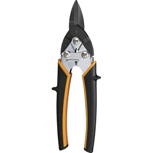 【特価処分】トラスコ中山(TRUSCO) 万能金切ハサミ (ストレート) 全長185mm 安全ロック付 滑り止めグリップとフィット感のあるハンドル TGH185S