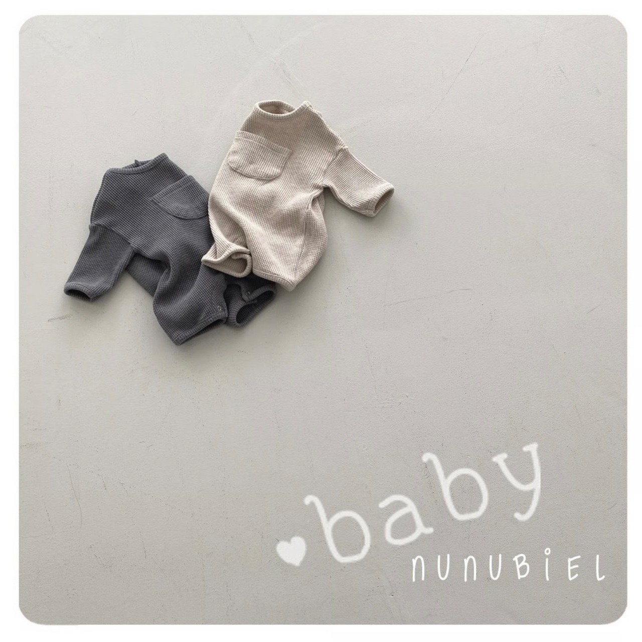 【nunubiel】ベベ クロッフルスーツ／オートミール（70~90cm） - 10