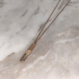 vintage CHRISTIAN DIOR metal bar pendant necklace