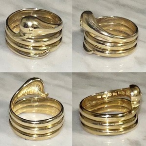 ILIAS LALAOUNIS 18ct gold coil ring " duck? "