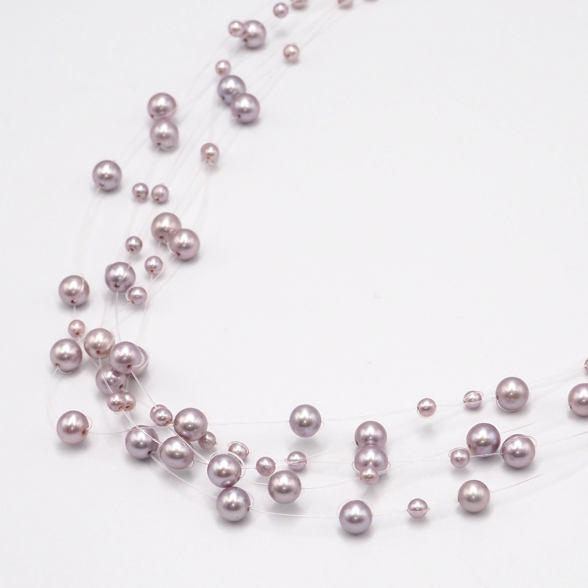 TASAKI 5連 パール ネックレス チョーカー シルバー K18 ホワイト